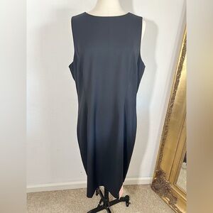 NWT Alex Marie Carrie Sleeveless Sheath Midi Dress in Black Size 18 $149